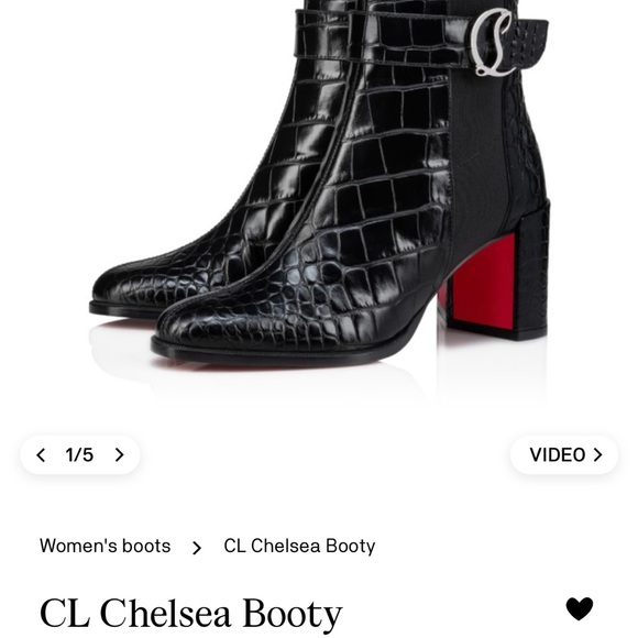 Christian Louboutin Black Ankle Boots with Red Sole - Picture 7 of 9